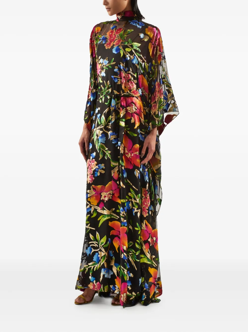 Taller Marmo Theda Floral Maxi Kaftan In Multi