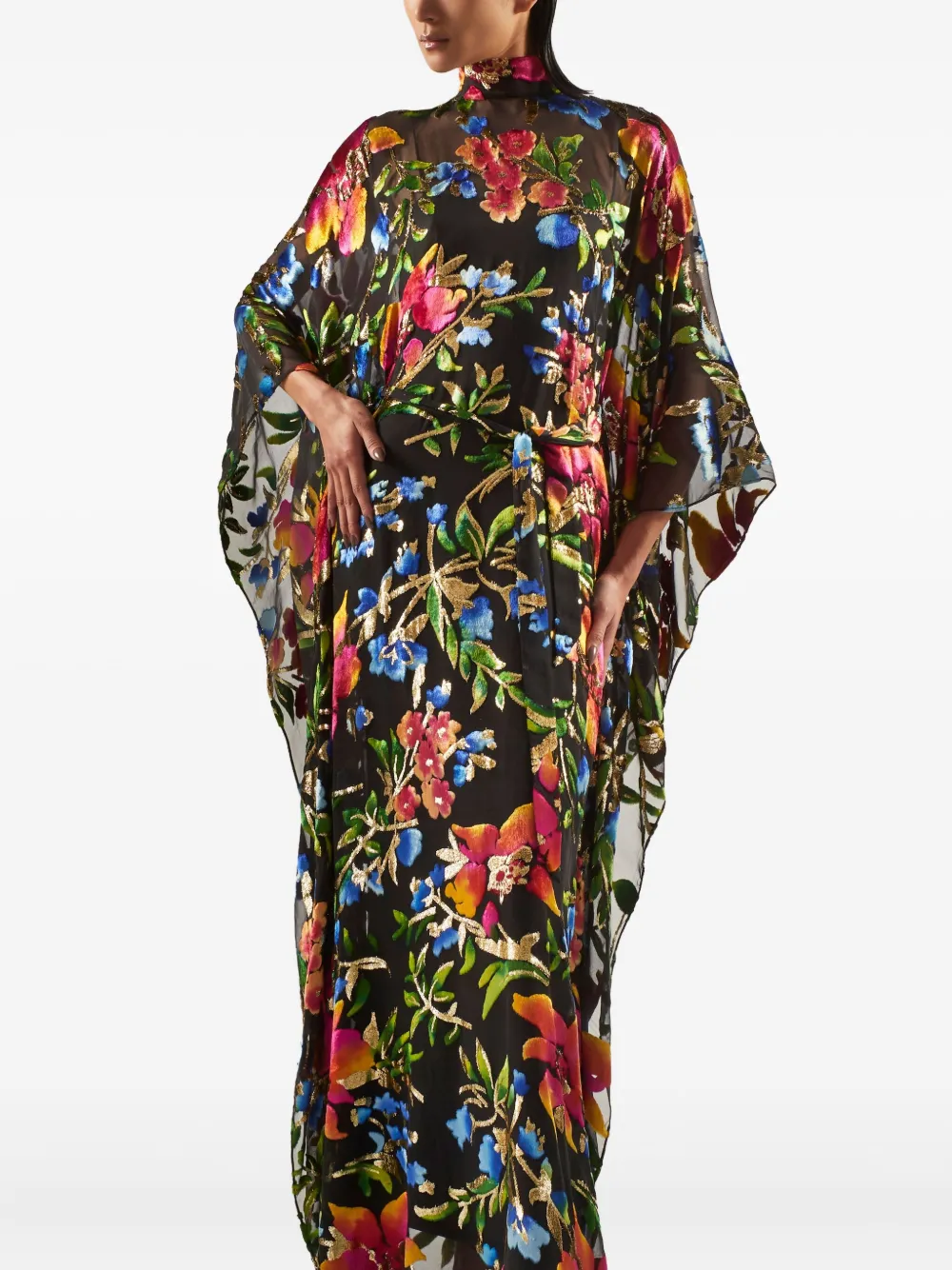 Taller Marmo Theda Floral Maxi Kaftan In Multi