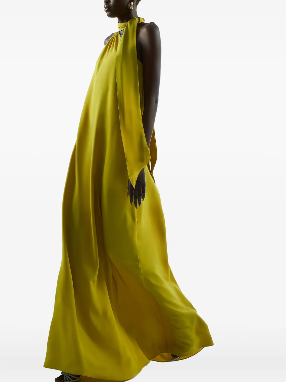 Taller Marmo Astor asymmetrische maxi-jurk Groen