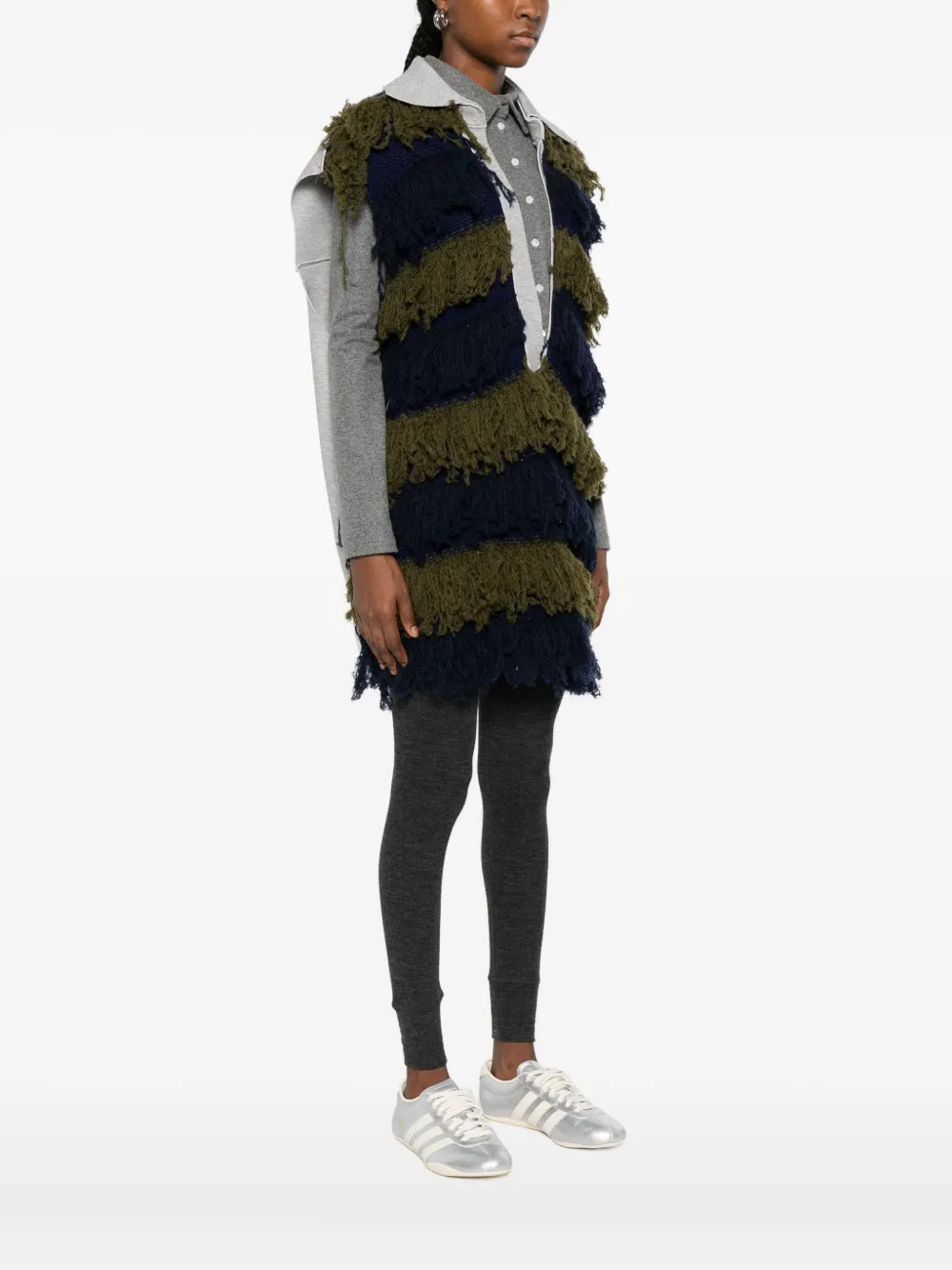 Jejia Fringed Top In Green