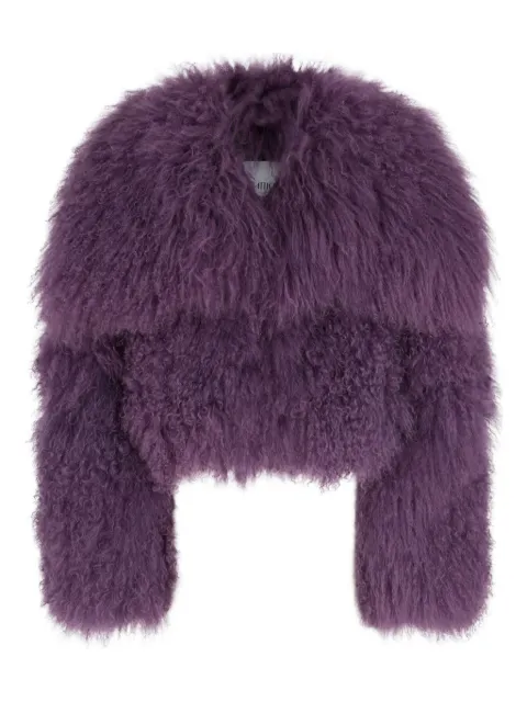The Attico mongolian-fur long-sleeves jacket