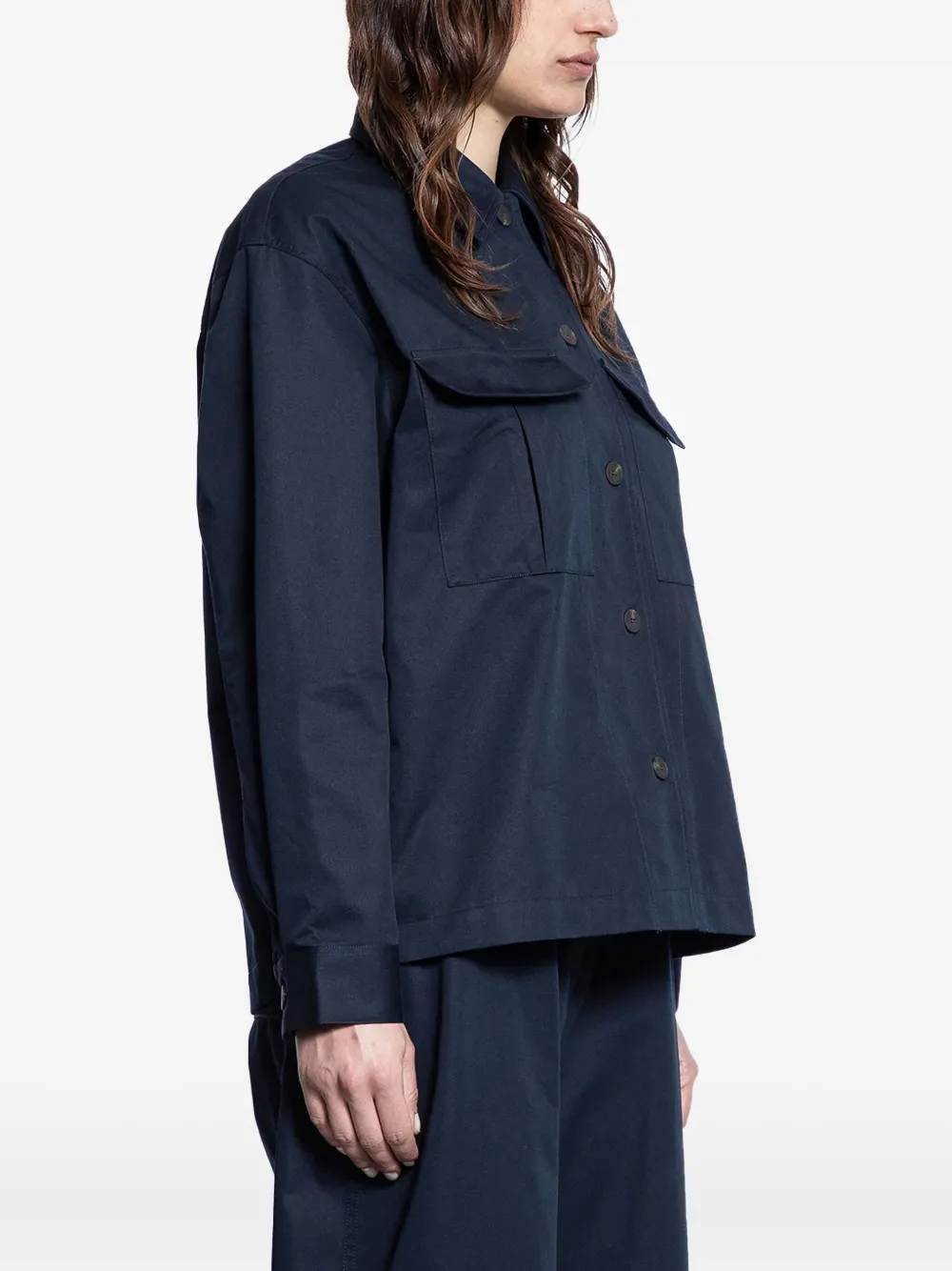 Studio Nicholson Kuke Pocket Overshirt In Blue