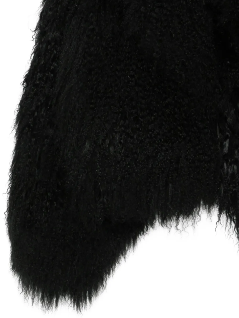 Blancha Jas van imitatiebont Zwart