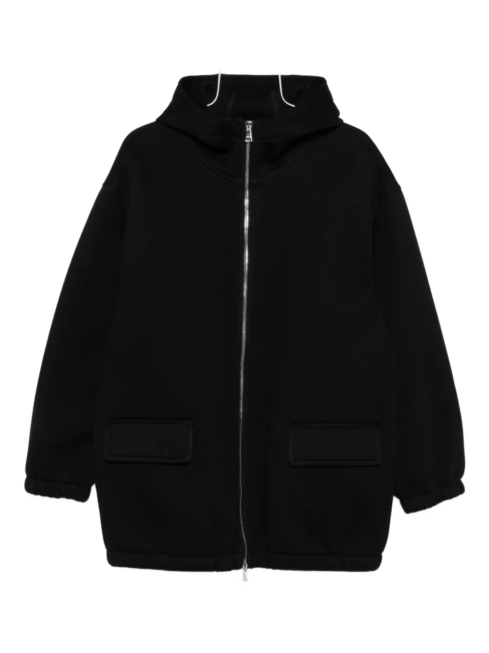 Plan C hooded zip-up jacket | Black | Image 1