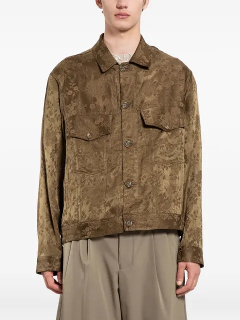 Song For The Mute floral-jacquard overshirt