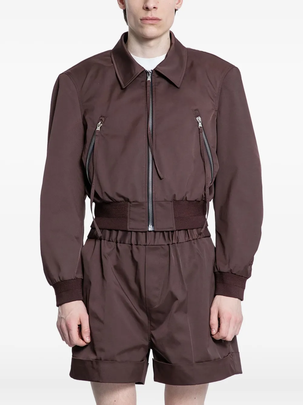 Recto 80's Tim zip jacket | Brown | Image 1