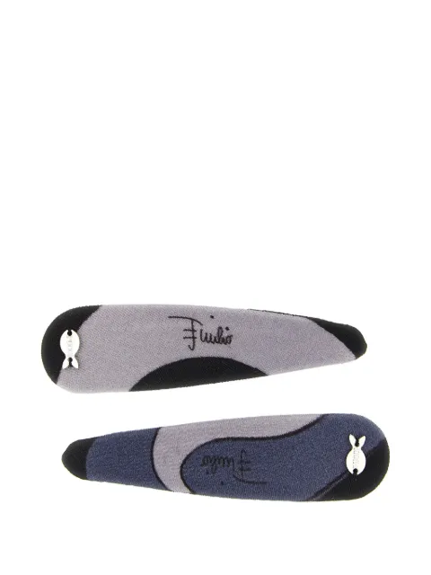 PUCCI logo-print hair clips