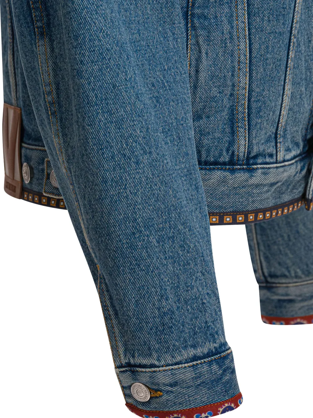 Valentino Beaded-embroidery Denim Jacket In Blue