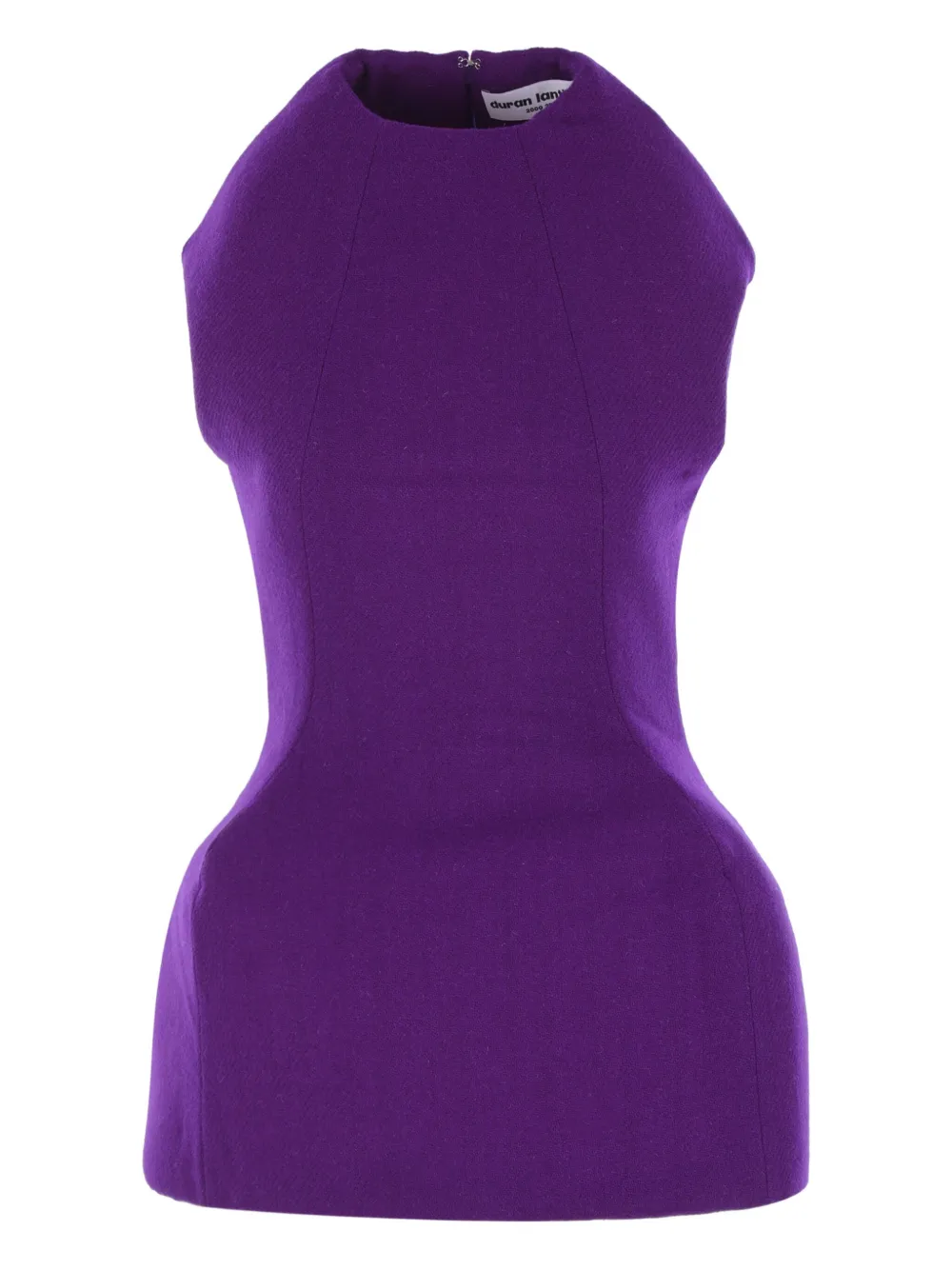 Duran Lantink robe en tweed à design matelassé | violet | Image 1