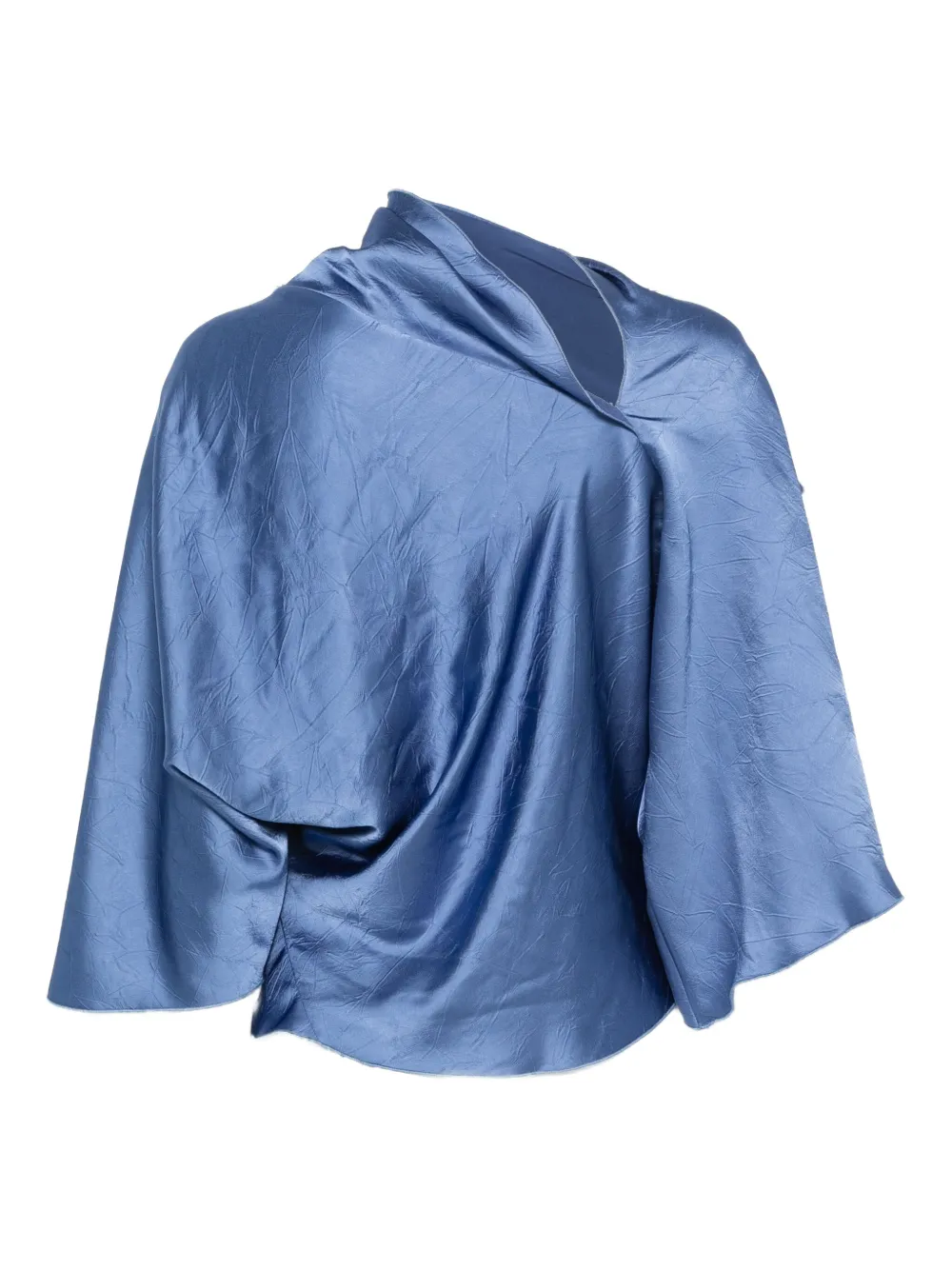 Erika Cavallini Alba gedrapeerde blouse Blauw