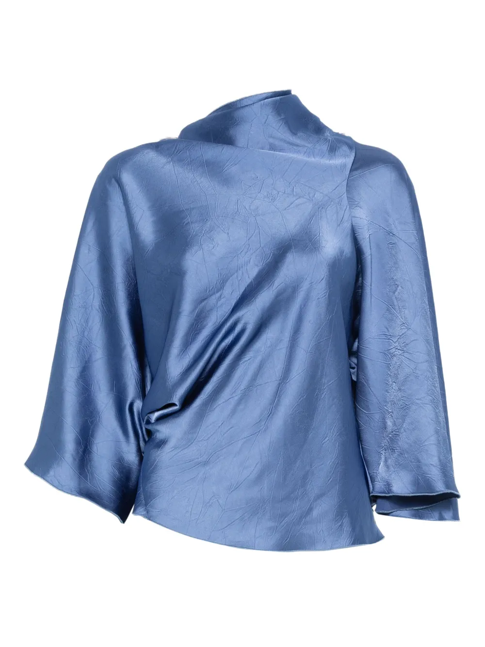 Erika Cavallini Alba draped blouse - Blu