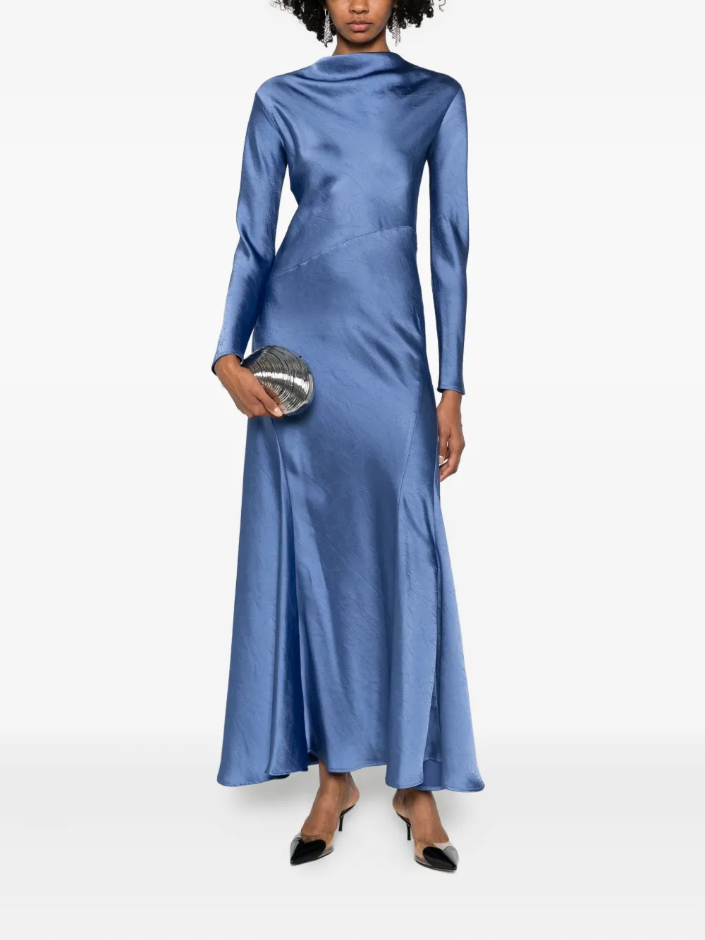 Erika Cavallini satin dress - Blauw