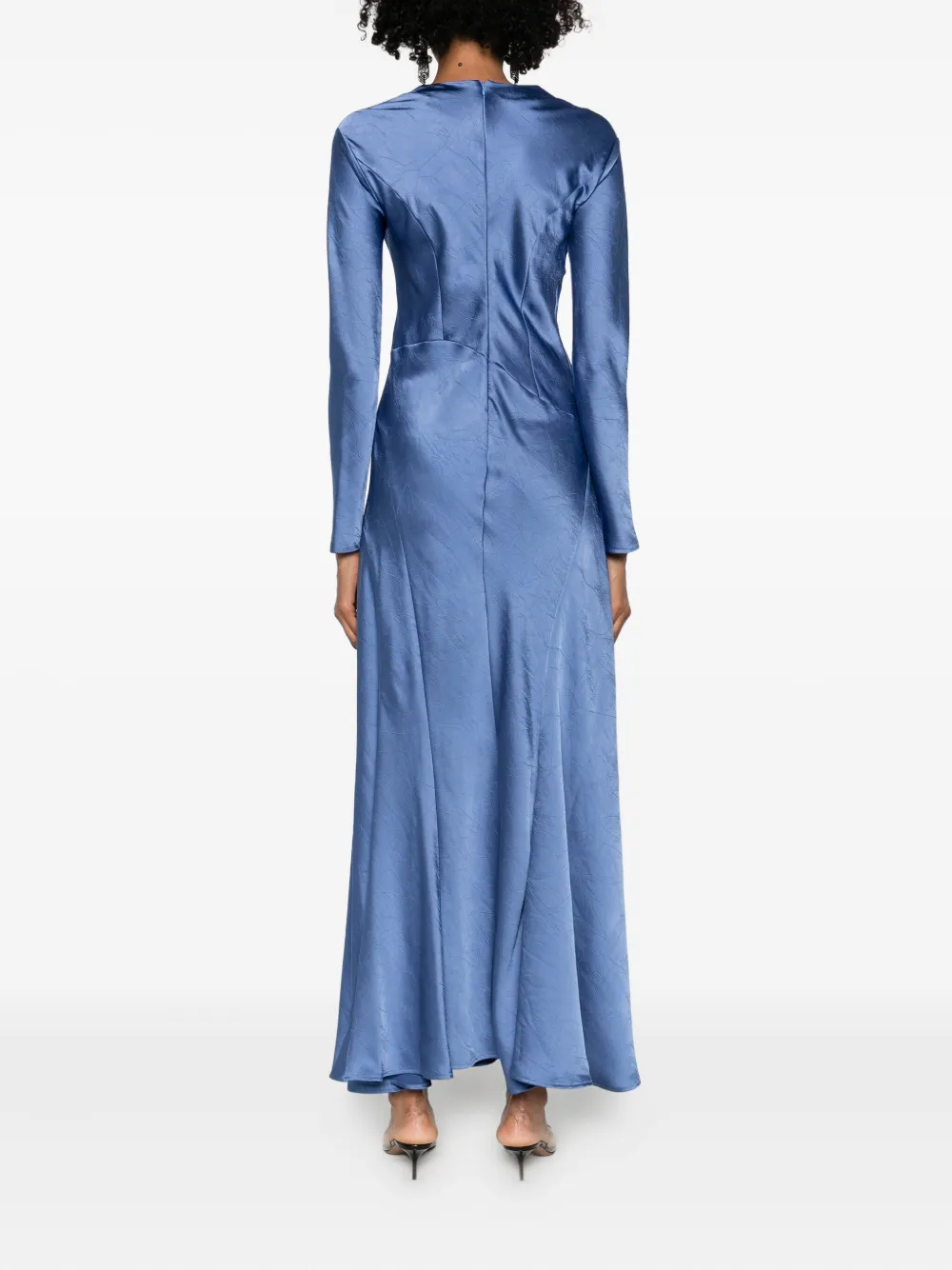 Erika Cavallini Satijnen jurk Blauw