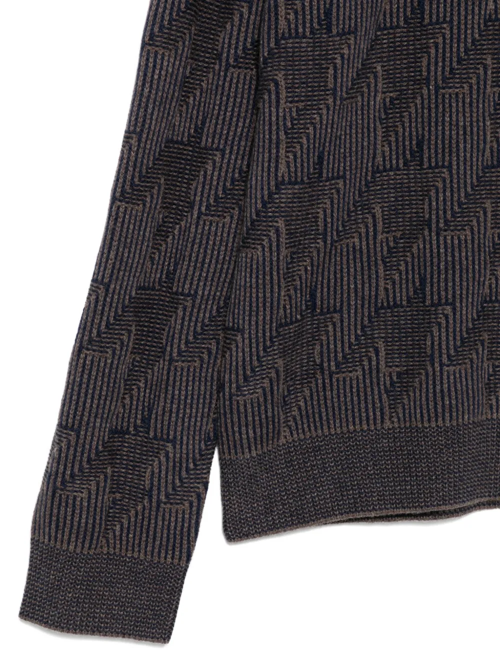 Paul Smith Trui met geometrisch patroon Bruin