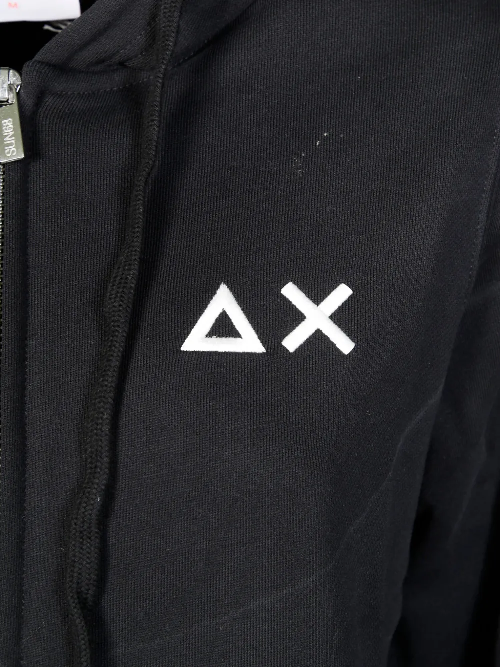 Sun68 Jersey hoodie met rits Zwart