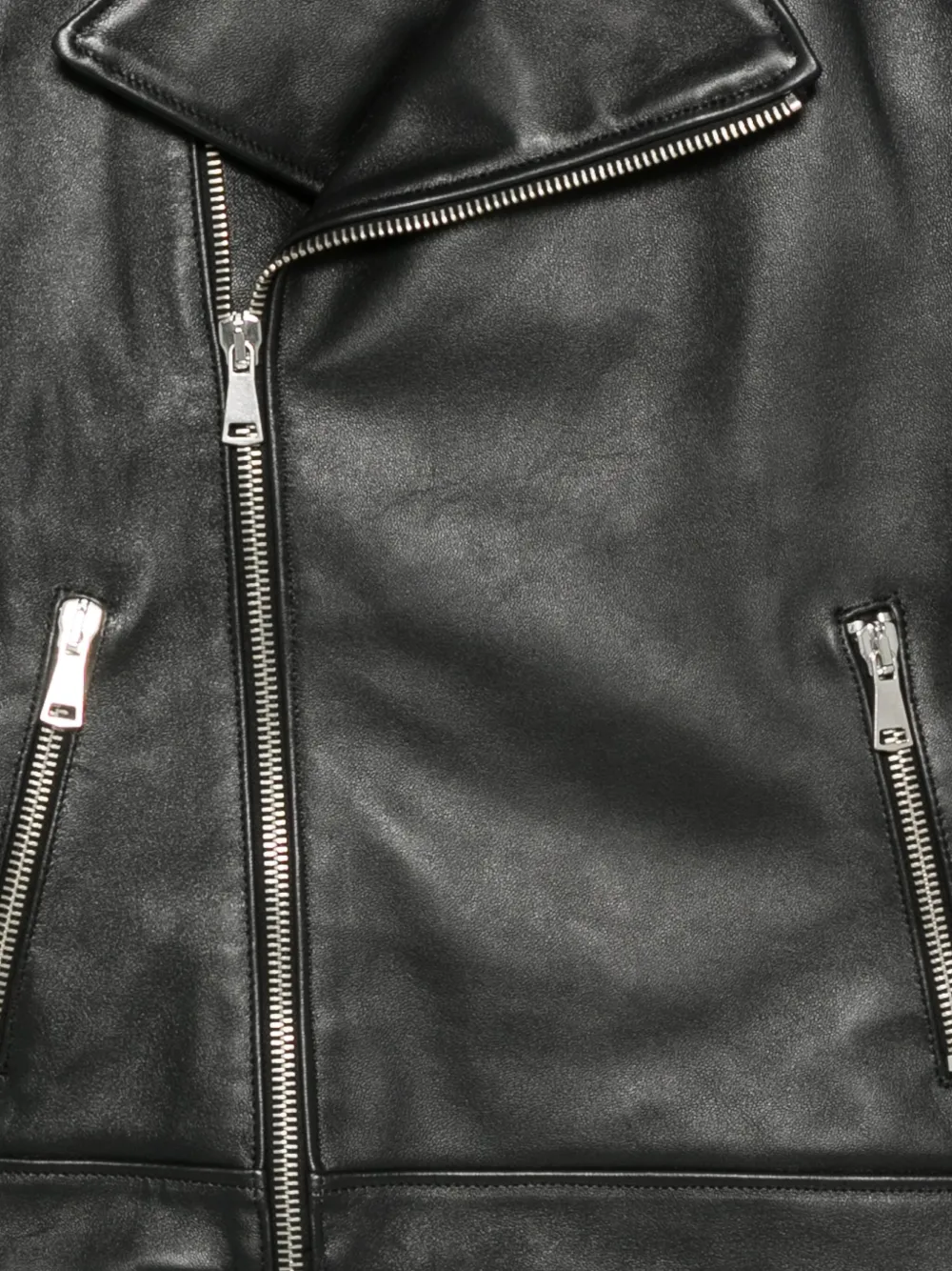 Erika Cavallini Leren bikerjack Zwart