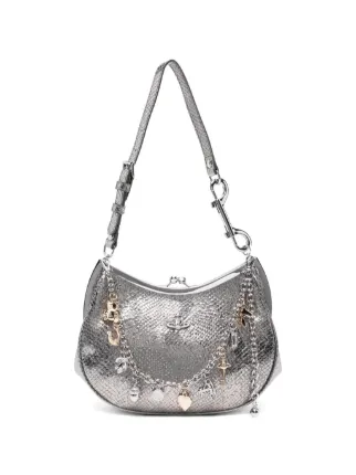 Vivienne Westwood Charm Frame Leather Shoulder Bag | Silver | FARFETCH