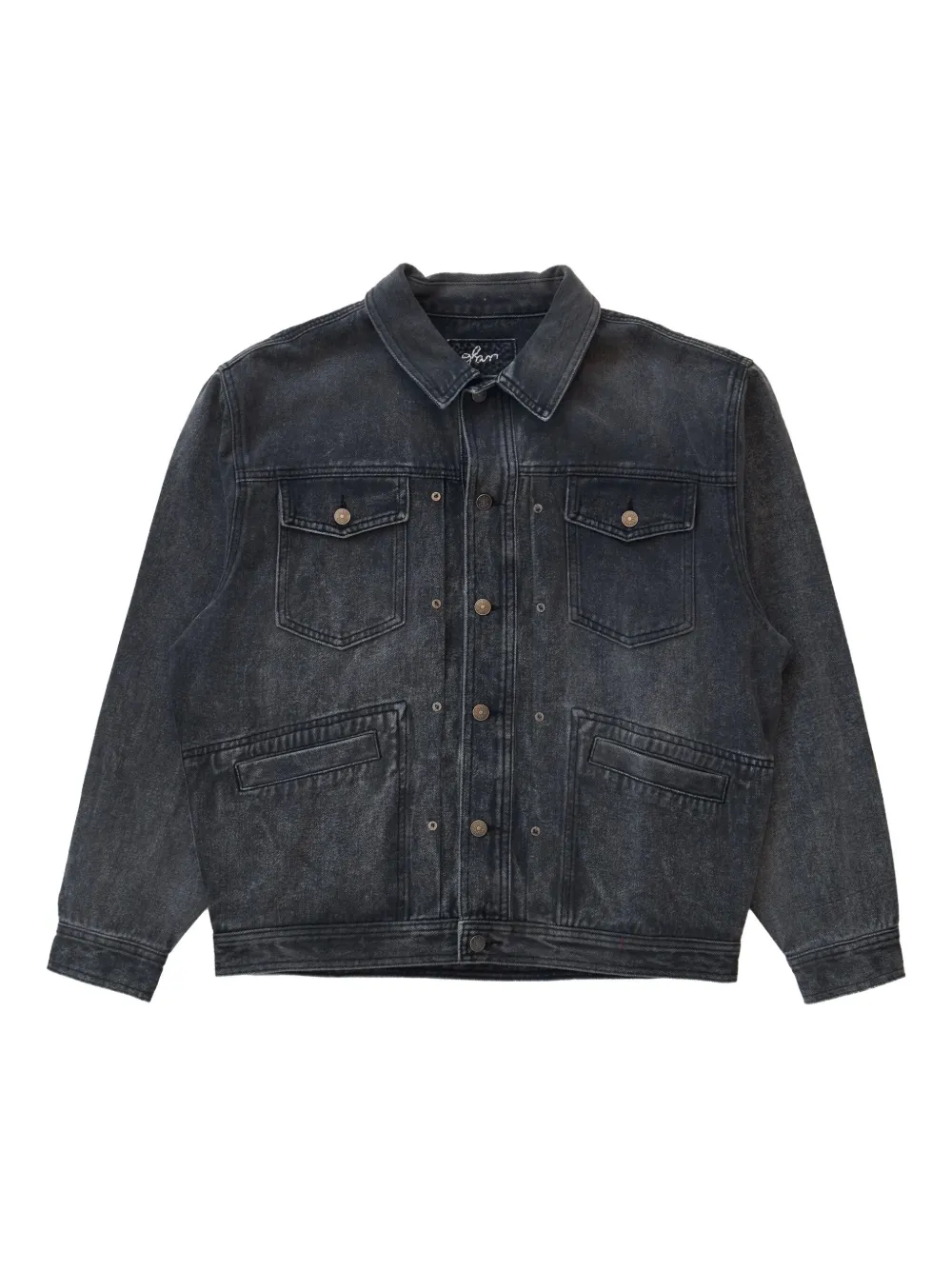 Glass Cypress Giacca denim con ricamo - Nero