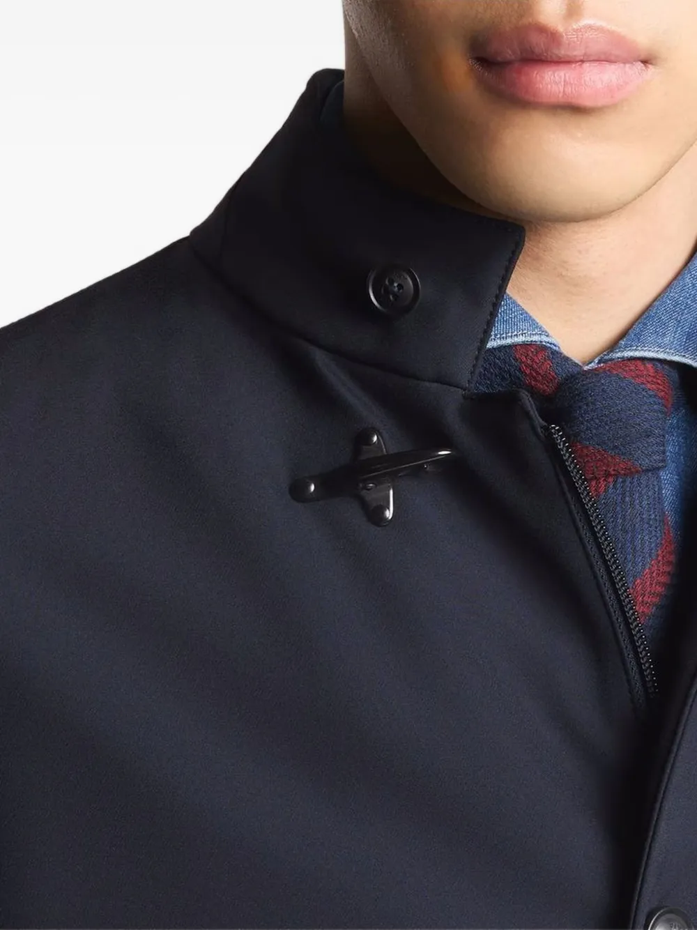 Fay Single-breasted Shirt Jacket In Blue