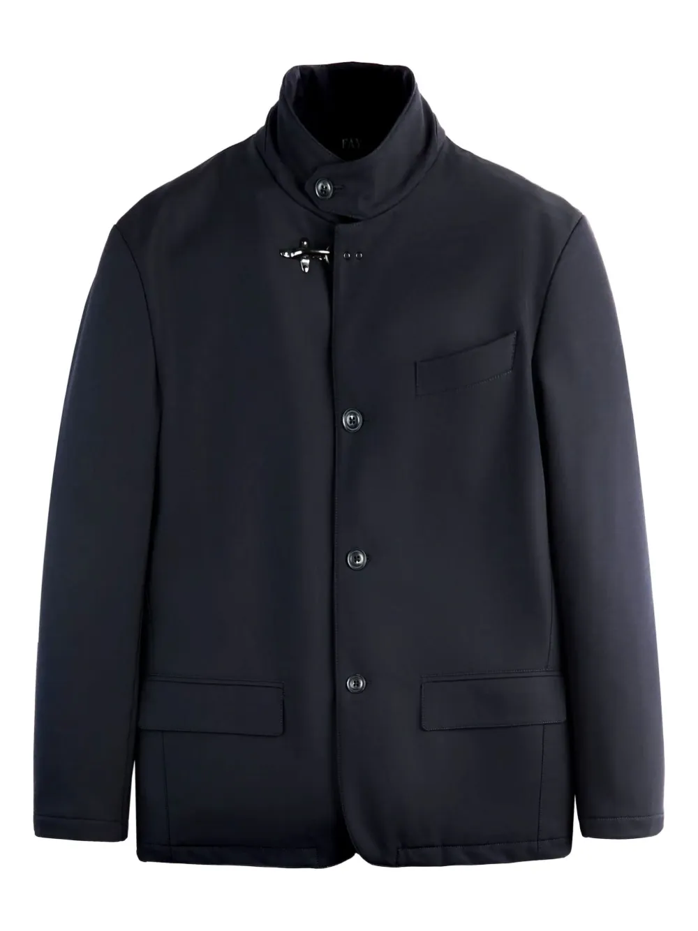 Fay single-breasted shirt jacket - ブルー Fay single-breasted shirt jacket - ブルー