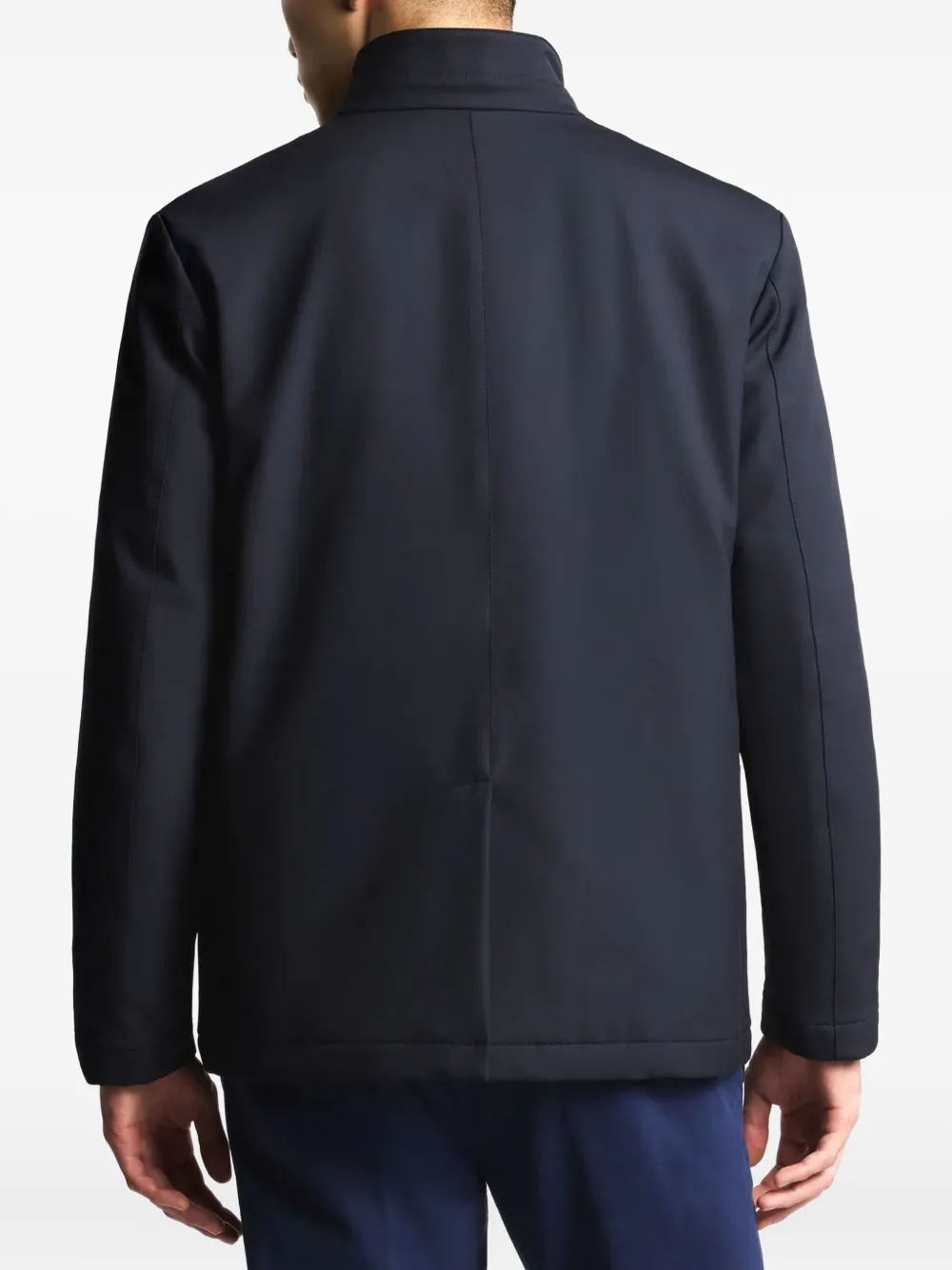 Fay Single-breasted Shirt Jacket In Blue