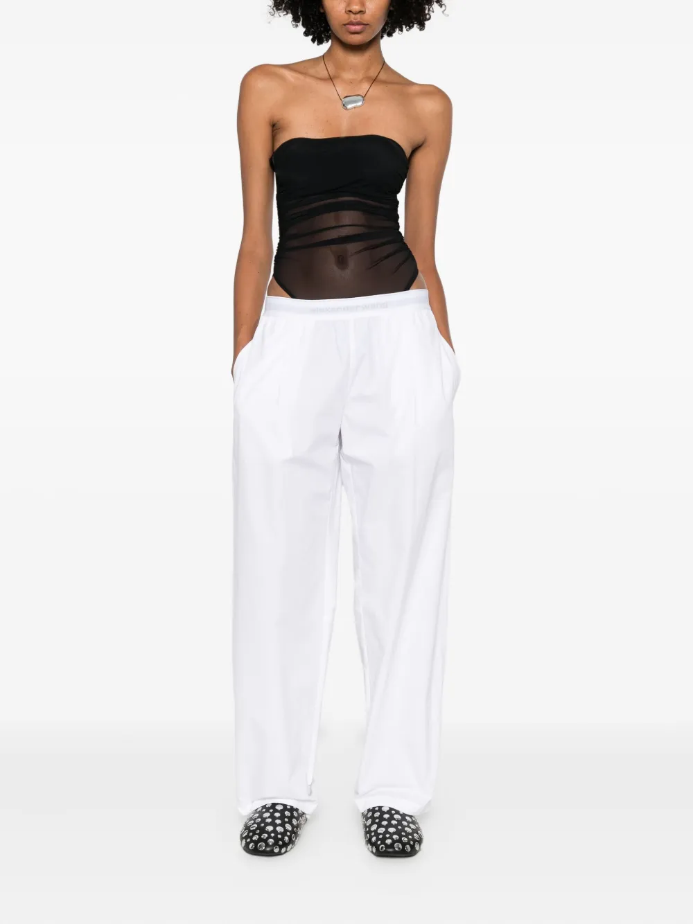 Alexander Wang Cropped Trousers In White