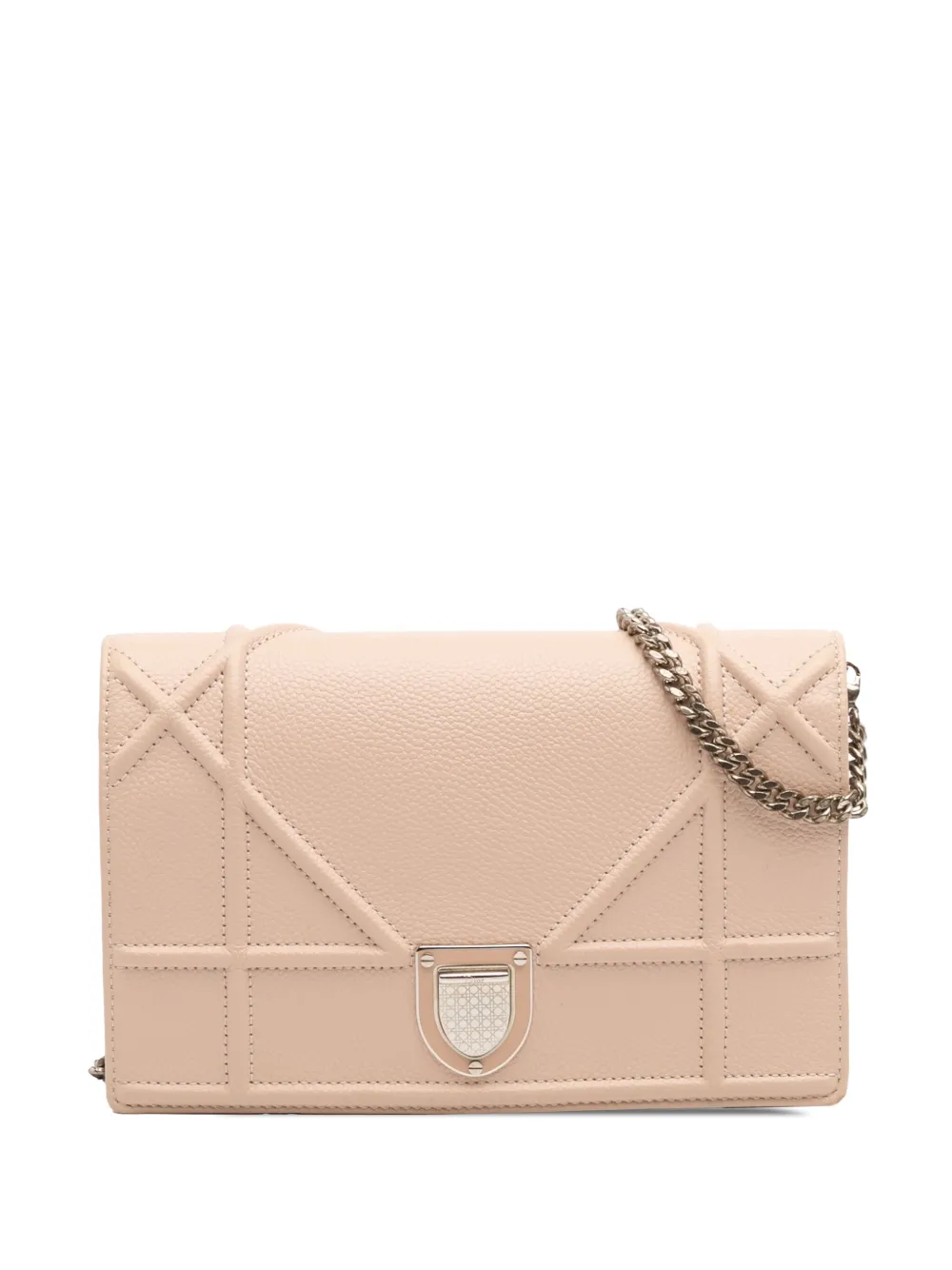 Christian Dior Pre-Owned 2016 Grained Calfskin Diorama Wallet on Chain Christian Dior Pre-Owned 2016 Grained Calfskin Diorama Wallet on Chain