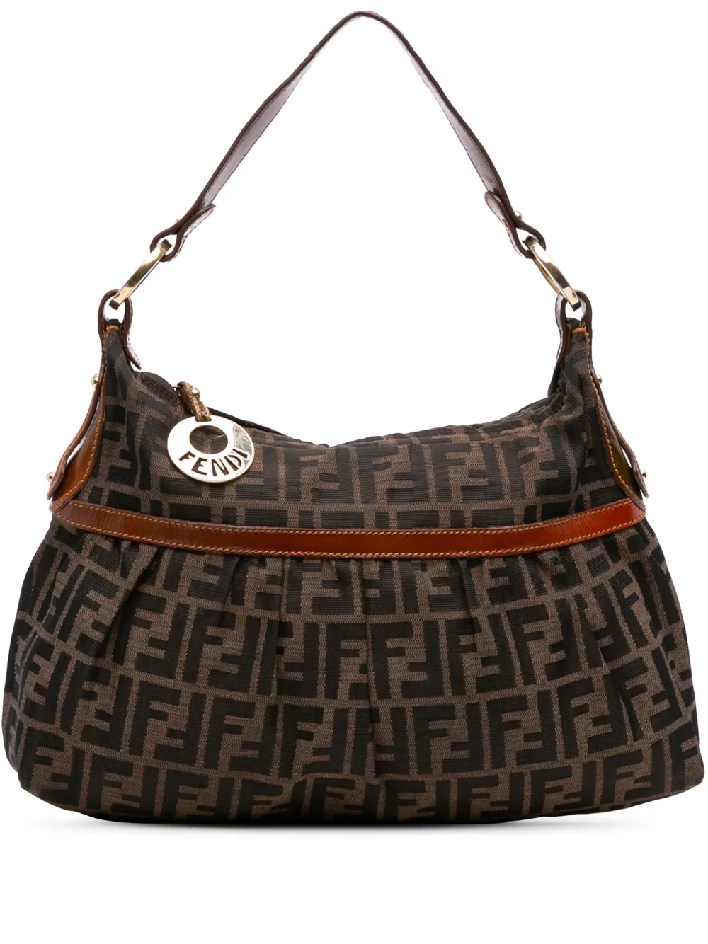 Fendi Pre-Owned 2010-2025 ズッカ キャンバス シェフ ショルダーバッグ - ブラウン Fendi Pre-Owned 2010-2025 ズッカ キャンバス シェフ ショルダーバッグ - ブラウン