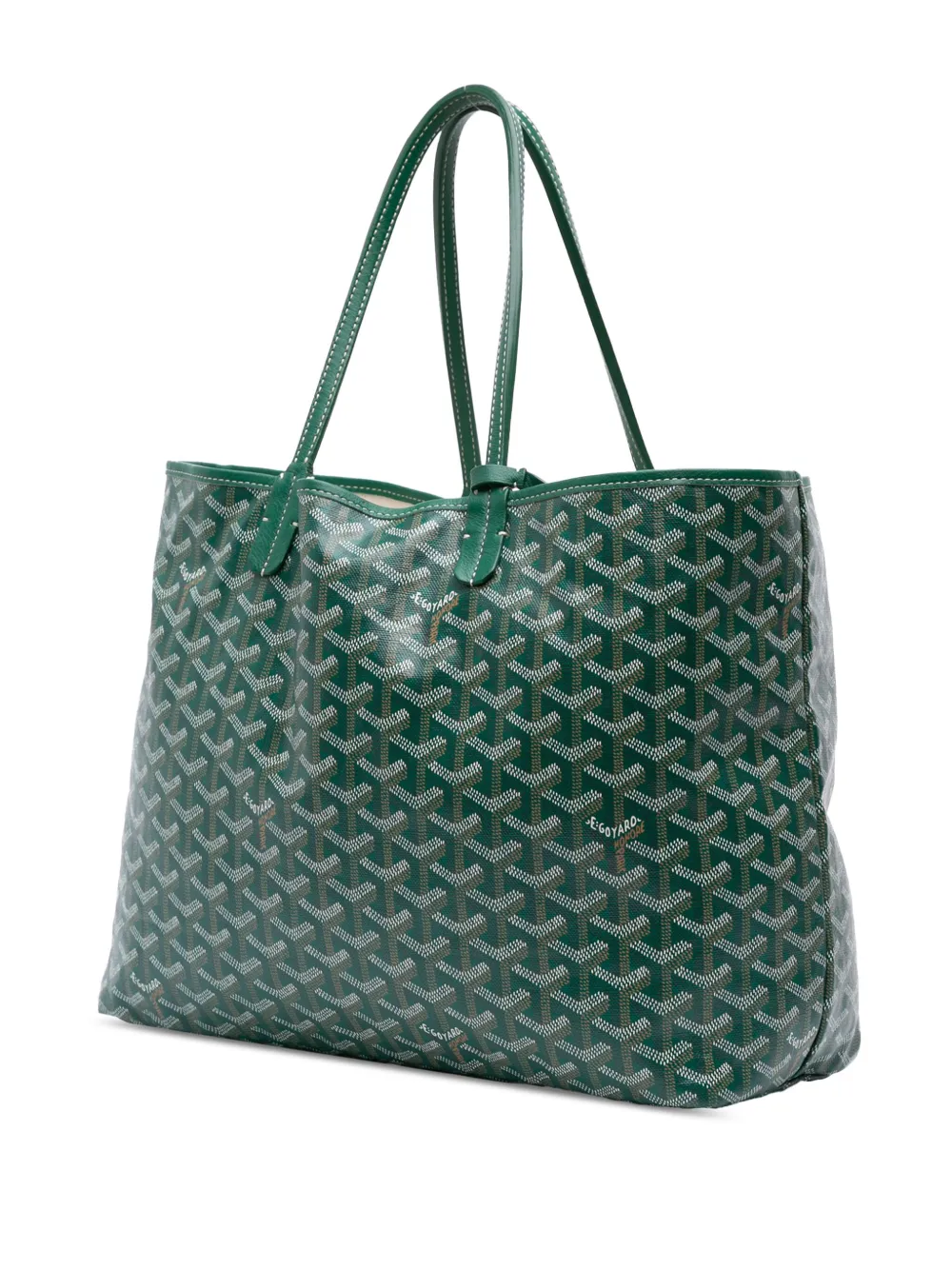 Pre-owned Goyard 2017 Ine Saint Louis Pm Tote Bag In Green