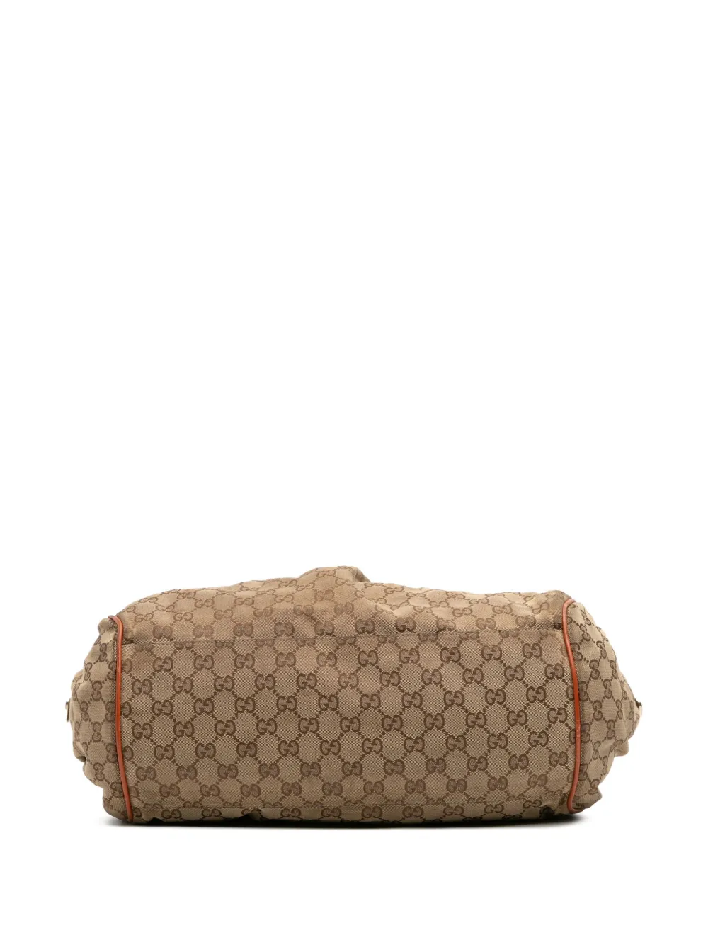 Pre-owned Gucci 2016-2025 Gg Canvas Sukey Satchel In Brown
