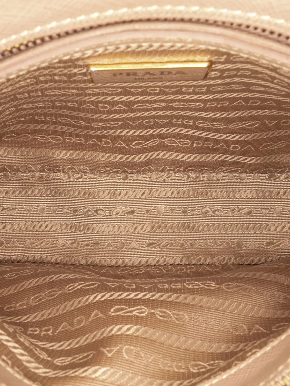 Pre-owned Prada 2013-2025 Small Saffiano Lux Promenade Satchel In Brown