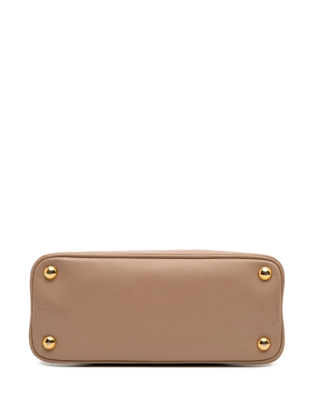 Pre-owned Prada 2013-2025 Small Saffiano Lux Promenade Satchel In Brown