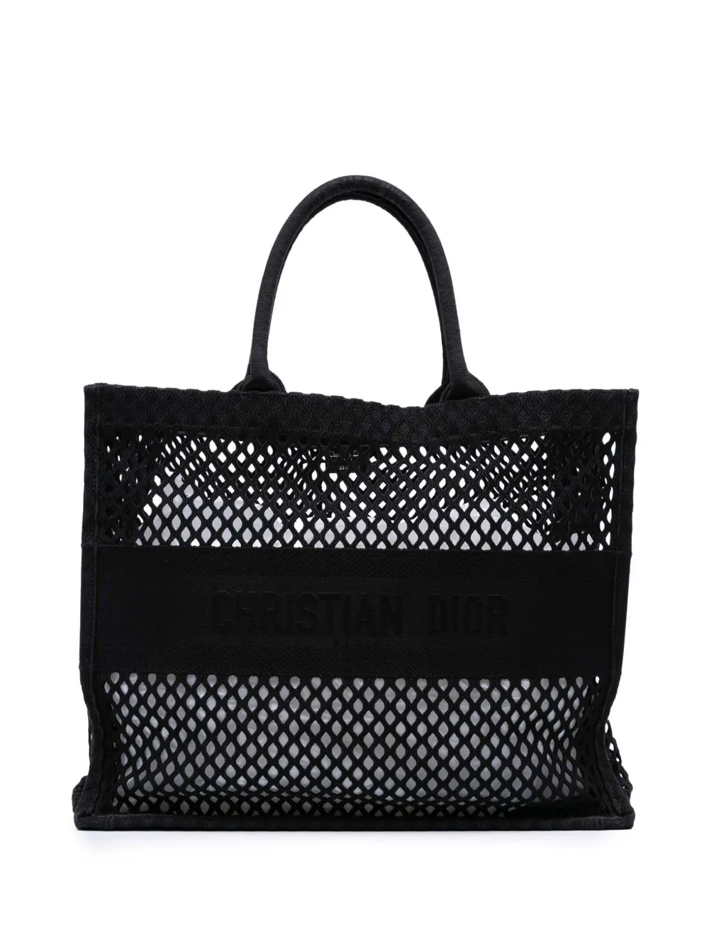 Christian Dior Pre-Owned 2020 Large Embroidered Mesh Book tote bag - Christian Dior Pre-Owned 2020 Large Embroidered Mesh Book tote bag -