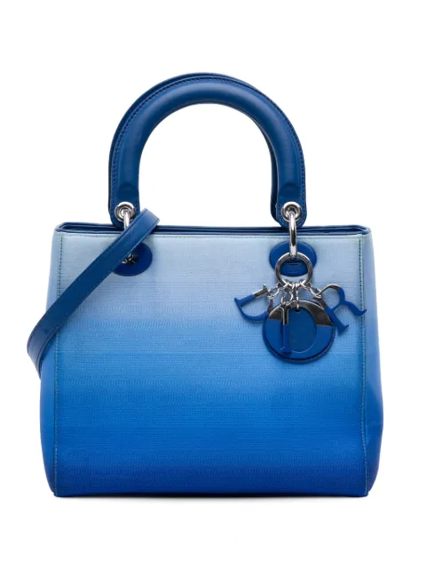 Christian Dior Pre-Owned 2012 Medium Denim Ombre Lady Dior satchel
