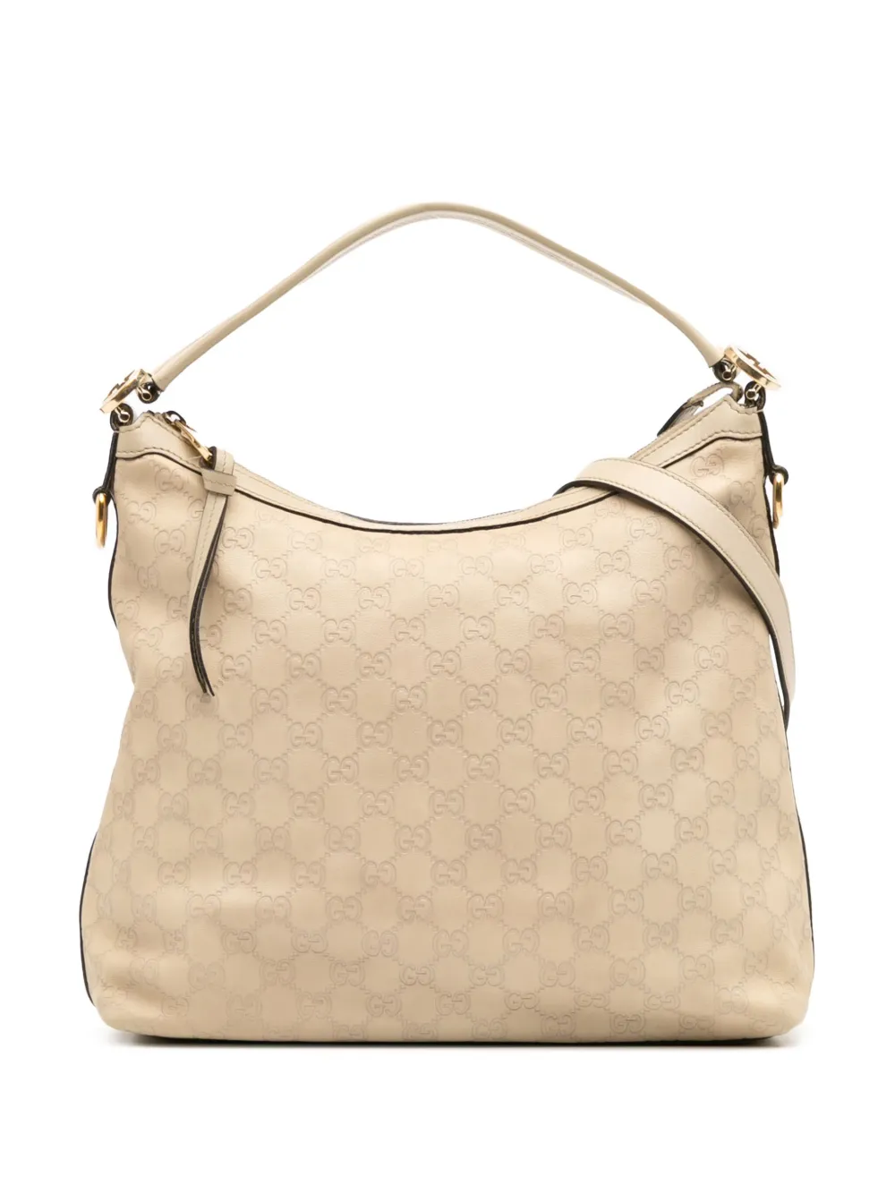 Gucci Pre-Owned 2016-2025 スモール グッチシマ ミス GG ホーボーサッチェルバッグ - ブラウン Gucci Pre-Owned 2016-2025 スモール グッチシマ ミス GG ホーボーサッチェルバッグ - ブラウン