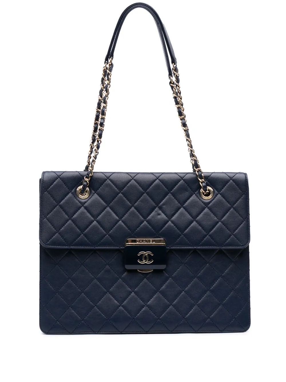 CHANEL Pre-Owned 2016-2017 Quilted Sheepskin Beauty Lock Shopping tote CHANEL Pre-Owned 2016-2017 Quilted Sheepskin Beauty Lock Shopping tote