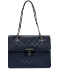 CHANEL Pre-Owned 2016-2017 Quilted Sheepskin Beauty Lock Shopping tote bag - Blue