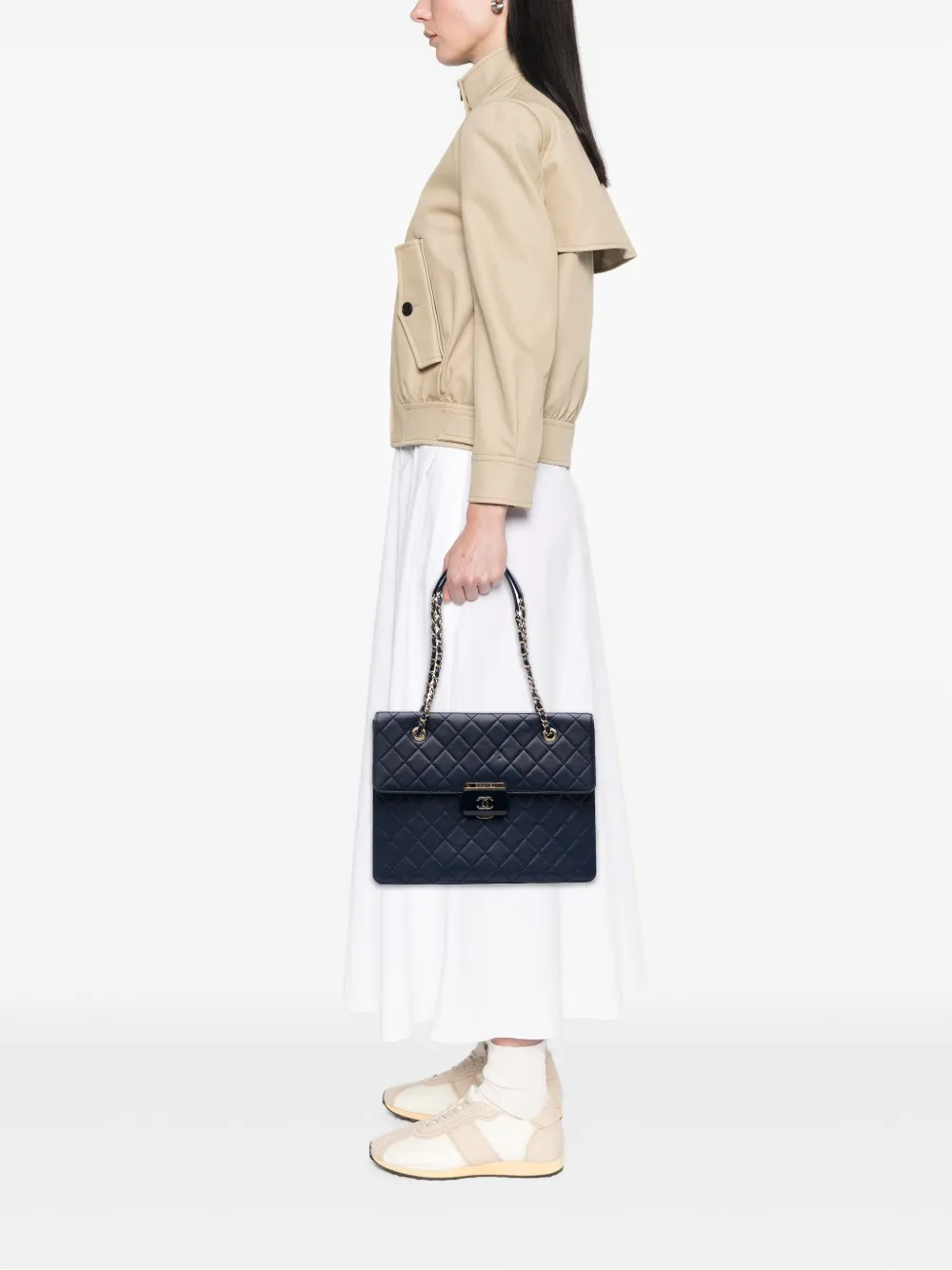 CHANEL Pre-Owned 2016-2017 Quilted Sheepskin Beauty Lock Shopping tote bag | Pre-Owned | Image 2