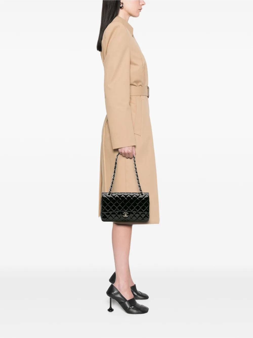 CHANEL Pre-Owned 2014 Medium Classic Patent Double Flap shoulder bag | Pre-Owned | Image 2