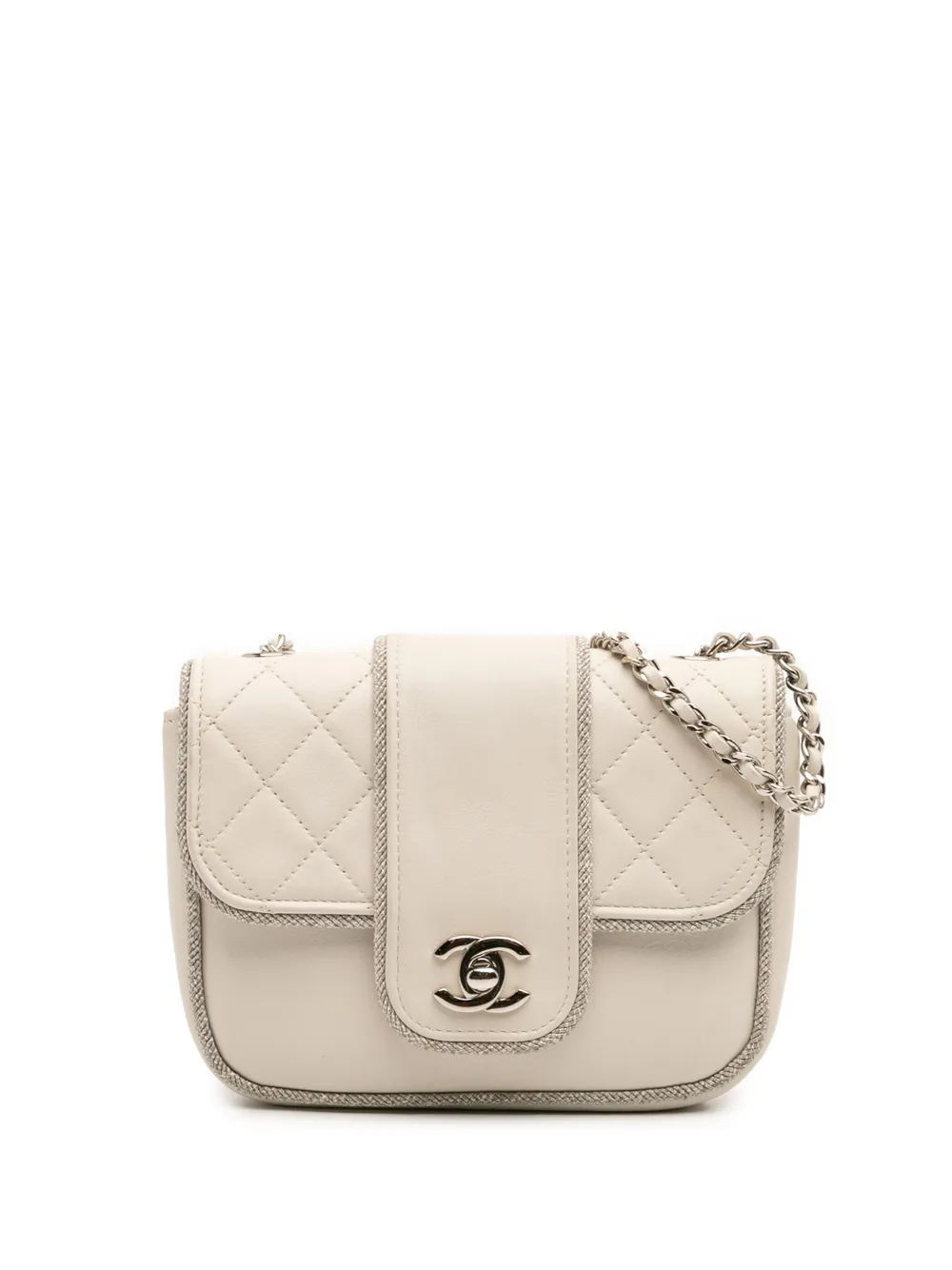 CHANEL Pre-Owned 2019 Mini Quilted Lambskin and Metallic Trim CHANEL Pre-Owned 2019 Mini Quilted Lambskin and Metallic Trim