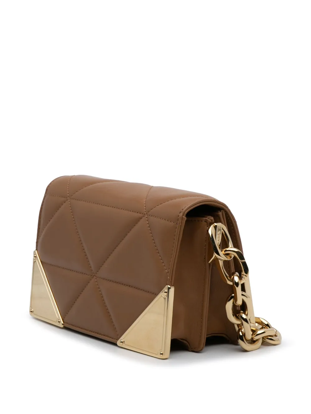 Pre-owned Prada 2013-2025 Nappa Stitched Satchel In Brown