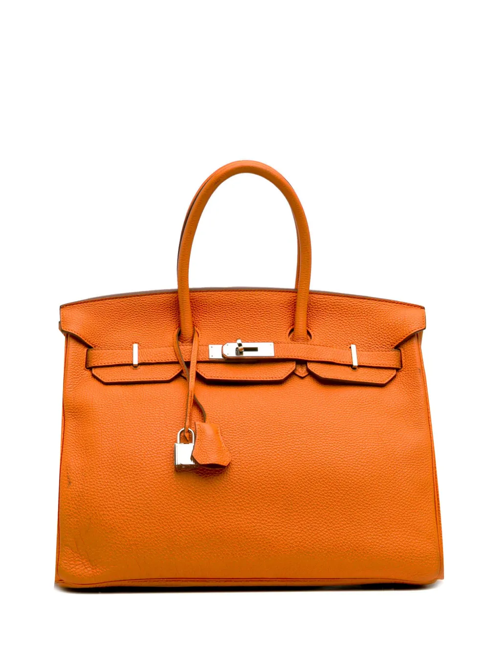 Hermès Pre-Owned 2012 トゴ バーキン ルトゥルネ 35 ハンドバッグ - オレンジ Hermès Pre-Owned 2012 トゴ バーキン ルトゥルネ 35 ハンドバッグ - オレンジ