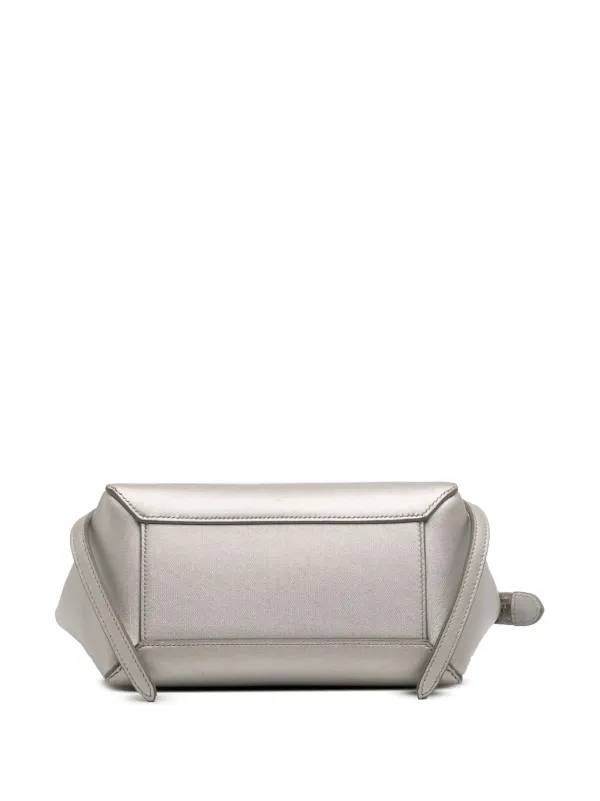 Celine Pre-Owned 2018 Nano Laminated Calfskin Belt Bag Satchel