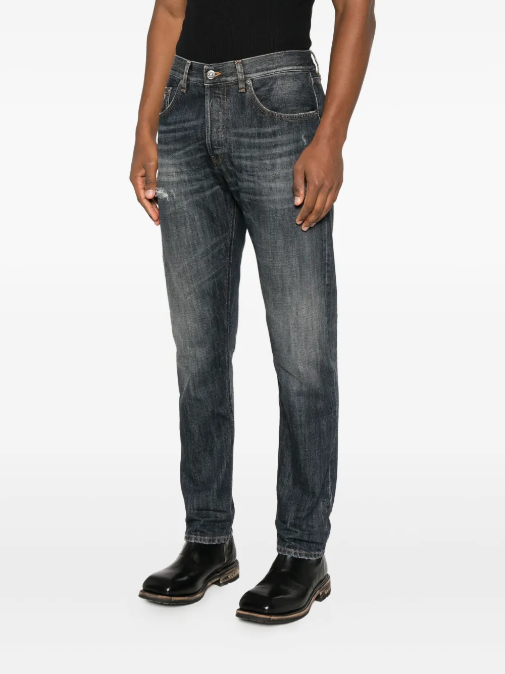 DONDUP Icon gerafelde jeans Blauw
