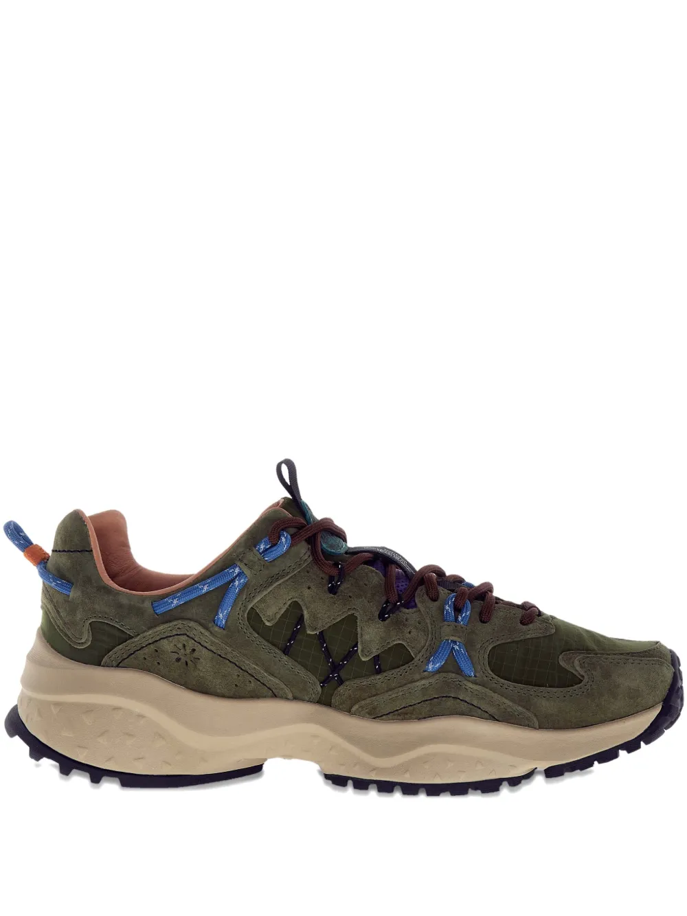 FLOWER MOUNTAIN Yamabushi leather sneakers | Green | Image 1