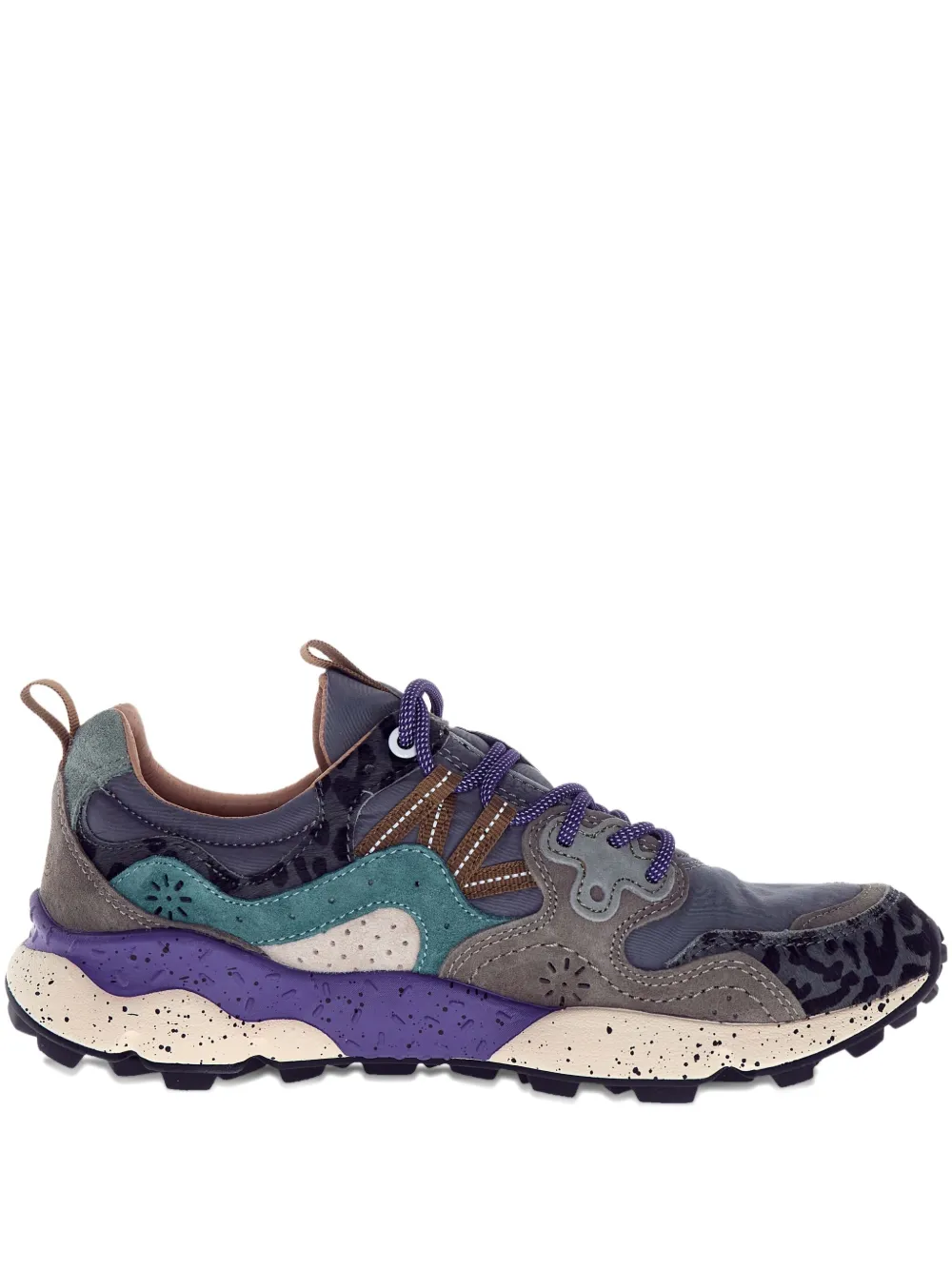 Flower Mountain Yamano 3 Nubuck Leather Sneakers In Multi
