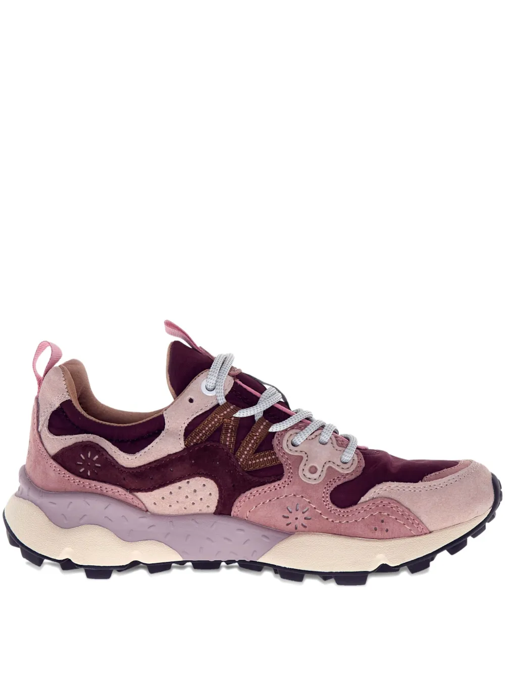 FLOWER MOUNTAIN Yamano 3 nubuck leather sneakers Roze
