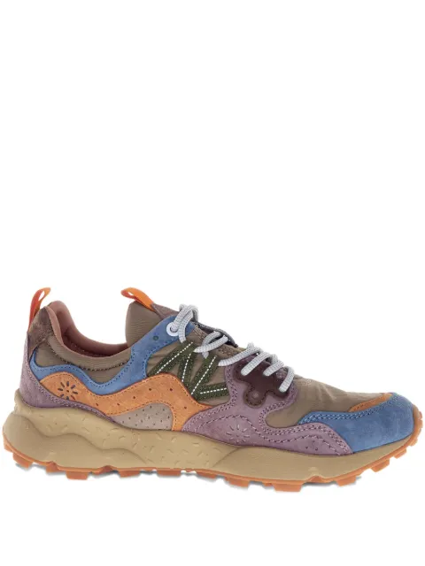 FLOWER MOUNTAIN Yamano 3 nubuck leather panelled sneakers