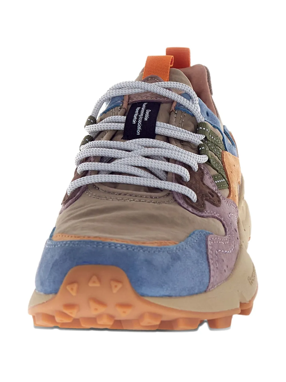 Flower Mountain Yamano 3 Nubuck Leather Panelled Sneakers In Multi