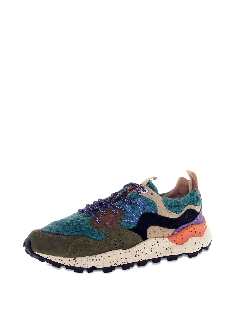 Flower Mountain Yamano 3 Uni Nubuck Leather Sneakers In Multi